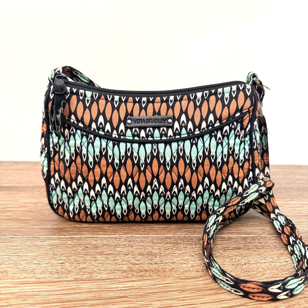 Vera Bradley Small Quilted Crossbody Purse Geometric Print Shoulder Bag